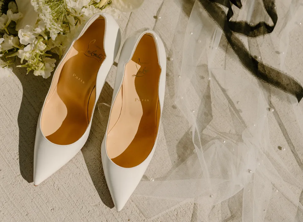 White womens wedding shoes