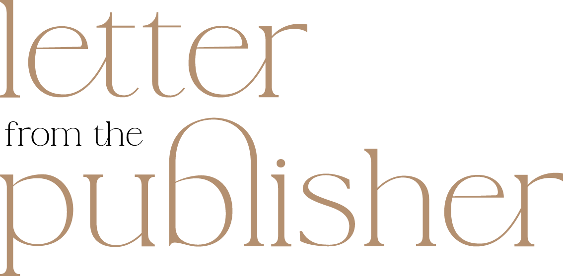 letter from the publisher typography