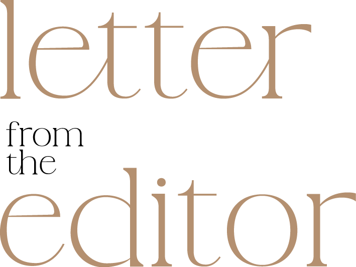 Letter from the editor typography
