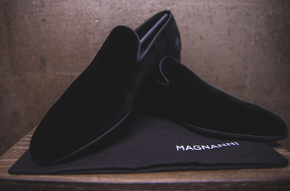 Magnanni Shoes displayed on a table