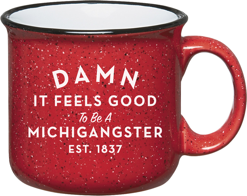 Rock Paper Scissors red Michigangster Mug 