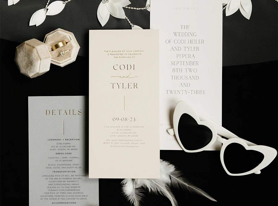 Codi's and Tyler's wedding invitation