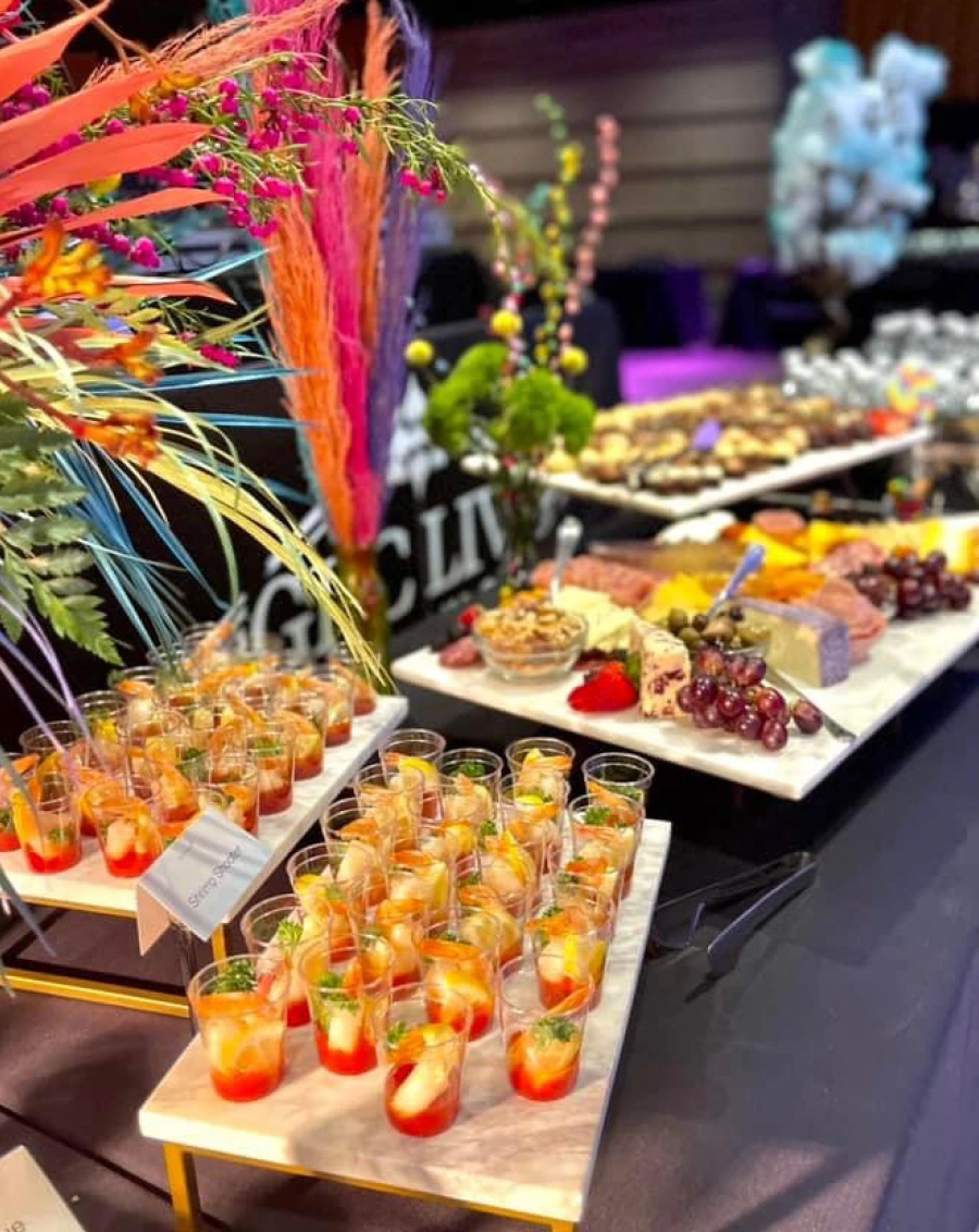 appetizer table from Applause Catering + Events