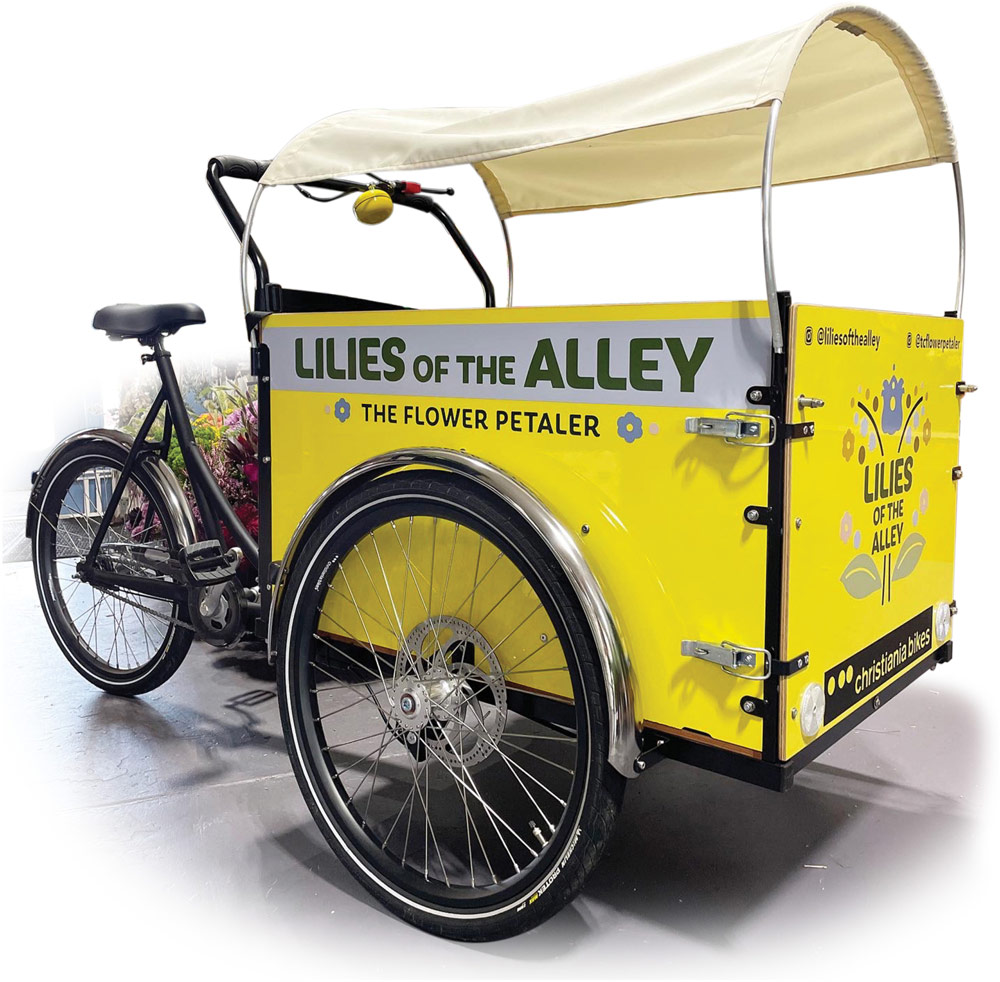 Lilies of the Alley flower cart