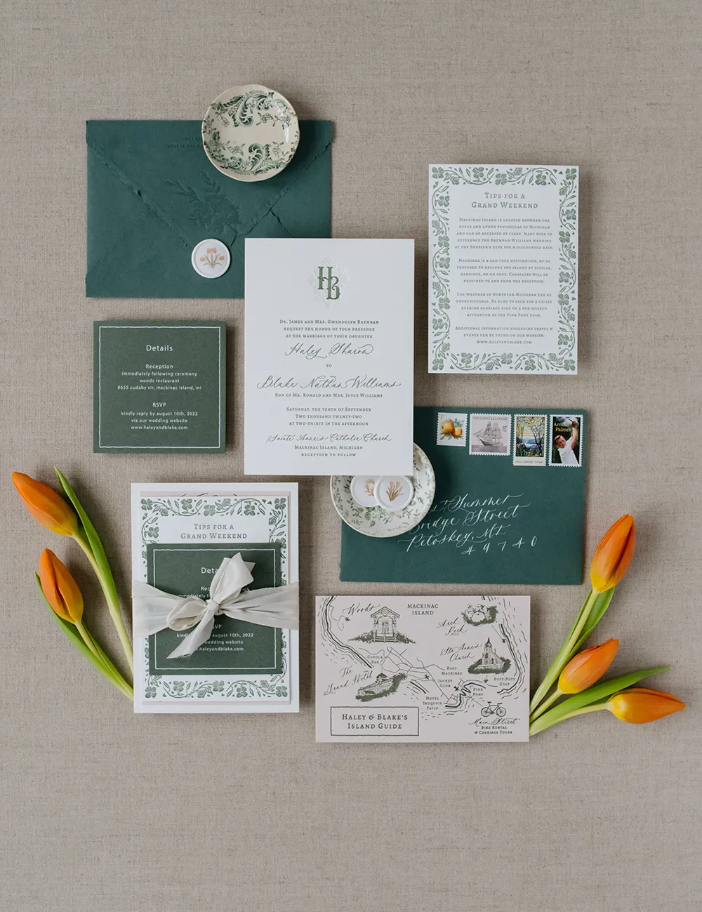 wedding invitations from Ciarra Claire Fine Art