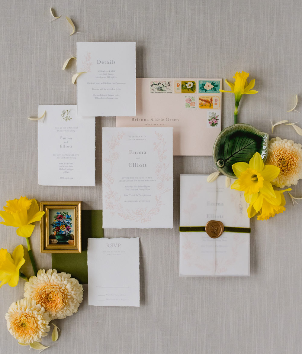 wedding invitations from Jes Rose Design